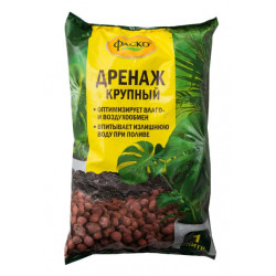 Дренаж для растений керамзитовый, крупный,1л, Цветочное счастье, ФАСКО