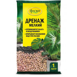 Дренаж для растений керамзитовый, мелкий,1л, Цветочное счастье, ФАСКО